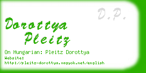 dorottya pleitz business card